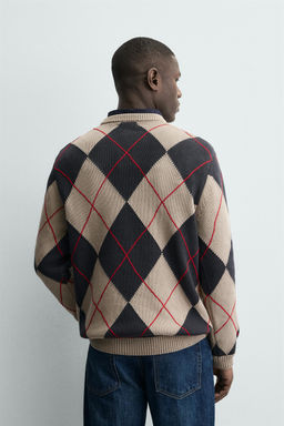 ARGYLE JACQUARD JUMPER - Zara фото 10