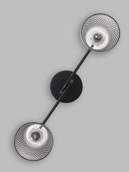 Люстра 12197/2, 2хE27, 40 Вт, чёрный/серый