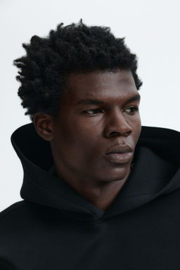 Sudadera efecto neopreno con capucha Loose Fit - H&m фото 7