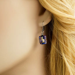 Серьги из муранского стекла GOLDEN NIGHT LS2997 - Vloes фото 4