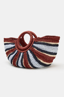 BOLSO DE MANO EFECTO TRENZADO / Multicolor - Zara фото 3