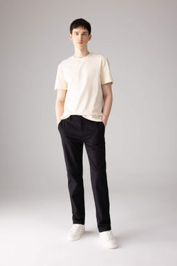 Regular Fit Normal Kesim Gabardin Chino Kanvas Pantolon Yazl?k Fermuar Cepli Duz Paca - Defacto фото 3