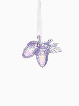 Цена за 2 шт. Ёлочная игрушка Зимнее волшебство. Жёлуди, 79 см, розовый перелив  фото 8