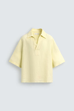 100% LINEN POLO SHIRT - Zara фото 9