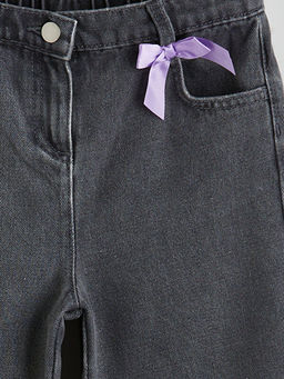 Wideleg Kuromi Bask?l? K?z ?ocuk Jean Pantolon