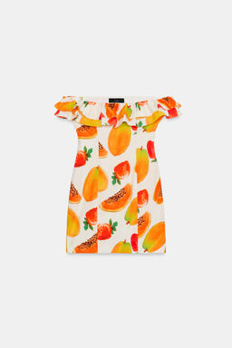 VESTIDO MINI VOLANTES ESTAMPADO FRUTAS / Naranjas - Zara фото 6