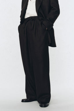 PLEATED FLANNEL SUIT TROUSERS SOSHIOTSUKI X ZARA фото 3