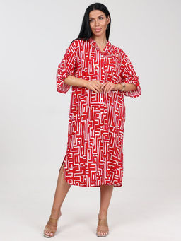 5116 ПЛАТЬЕ ЖЕНСКОЕ (Красный с белым) - А-дина фото 2