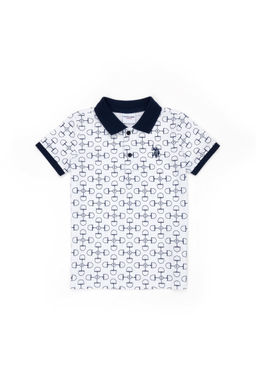U. S. Polo Assn Белая футболка с воротником-поло для мальчика - U.s. polo assn фото 2