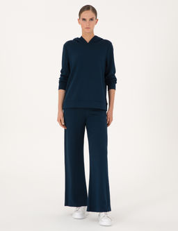 Lacivert Flare Fit Modal Kar___ml_ E_ofman Alt_