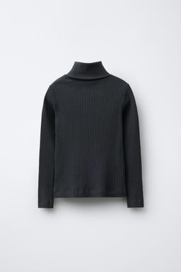 CAMISETA CANAL? CUELLO VUELTO / Gris antracita - Zara фото 2