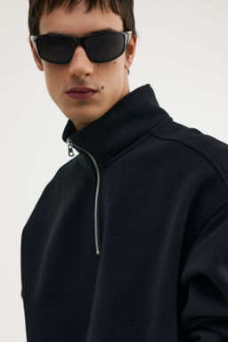 Sudadera con media cremallera Loose Fit - H&m фото 6