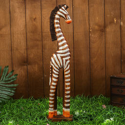 Сувенир "Зебра" дерево 14х8х60 см