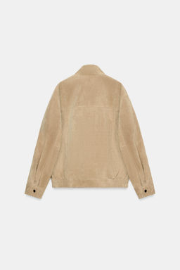 100% SUEDE LEATHER HIGH-NECK JACKET - Zara фото 21