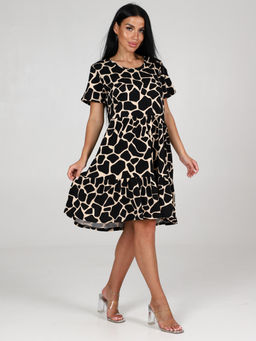 837 ПЛАТЬЕ (Чёрный (жираф)) - А-дина фото 3