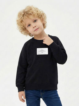 Свитшот с нашивкой 22-0968 черный - Mini maxi фото 3