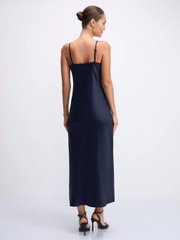 Атласное платье на бретелях / Zarina  фото 4