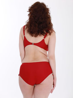 Купальник больших размеров раздельный бордовый - Almond фото 3