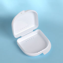 Цена за 2 шт. Контейнер для протезов, стоматологический, 8.5×8×2.7 см, МИКС