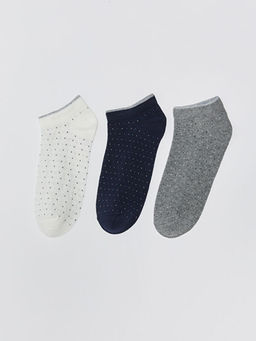 Desenli Kad?n Patik ?orap 3l? Paket