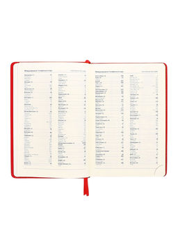 Ежедневник НЕдатированный А5, 136 листов в линейку, кожзам Небраска, золотой срез, красный - Calligrata фото 7