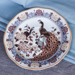 Чайный набор 12 предметов 250 мл тонкостенный на ножке / KY-11.1 /уп 8/ Павлин бежевый - Галеонтрейд фото 4