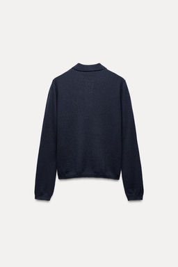PLAIN 100% WOOL POLO SHIRT - Zara фото 6