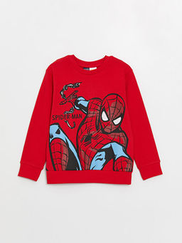 Bisiklet Yaka Spiderman Bask?l? Uzun Kollu Erkek ?ocuk Sweatshirt ve E?ofman Alt? - Waikiki фото 2
