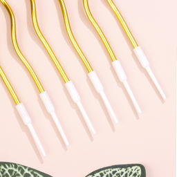 Свечи для торта «Серпантин» 6 шт., коктейльные, золото