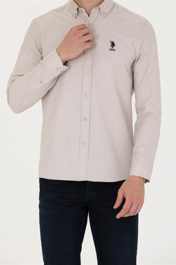 Мужская базовая рубашка с длинным рукавом Stone Неожиданная скидка в корзине - U.s. polo assn фото 6