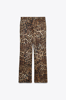 ANIMAL PRINT JACQUARD TROUSERS ZW COLLECTION