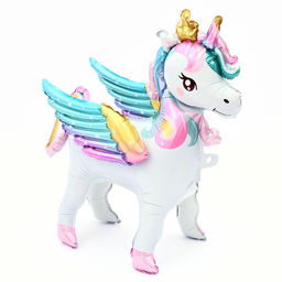 Воздушный шар фольгированный 26" «Единорог с крыльями», под воздух