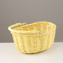 Корзина плетёная, жёлтая, 18×15×9 см, ива