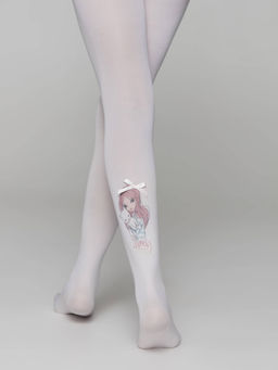 CONTE Колготки из микрофибры с рисунком и декором LOVELY bianco