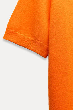 BASIC PLAIN KNIT TOP WITH SHORT SLEEVES - Zara фото 16