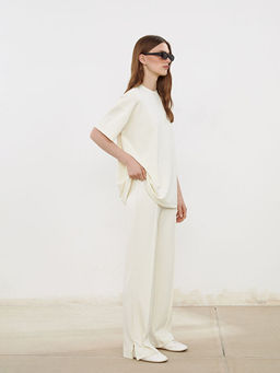 Dar Fit Modal Kar???ml? Kad?n Pileli Pantolon