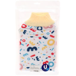 Цена за 3 шт. Мочалка - варежка для тела жесткая "Premium - Telma", цвет белый, 14*24см (ZIP пакет)