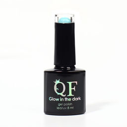 Гел лак для ногтей GLOW IN THE DARK, 3-х фазный, 8 мл, LED/UV, люминесцентный, цвет бирюзово-голубой (15) - Queen fair фото 7
