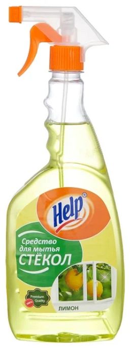 HELP ср-во д/мытья стекол 750мл с распылителем Лимон