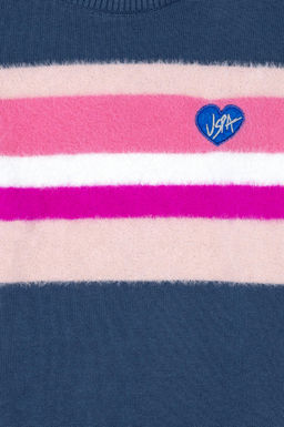 U. S. Polo Assn Свитер цвета индиго для девочек с круглым вырезом - U.s. polo assn фото 3