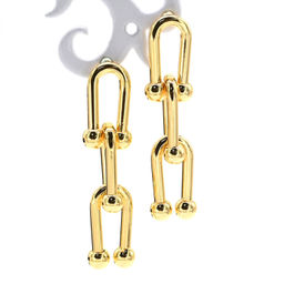 Серьги "Цепи" 8*36мм, цв.золотистый, 7г