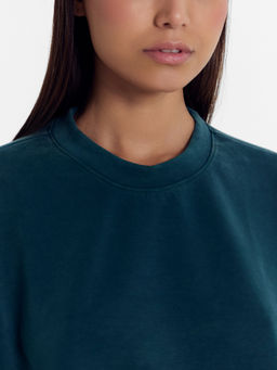 Джемпер женский изумрудный с дизайнерским принтом изумрудная варка 122962 - Mark formelle фото 5