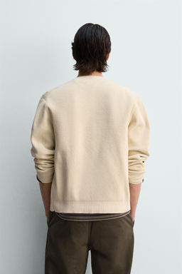 JERSEY RELAXED FIT EFECTO PELO / Gris - Zara фото 3