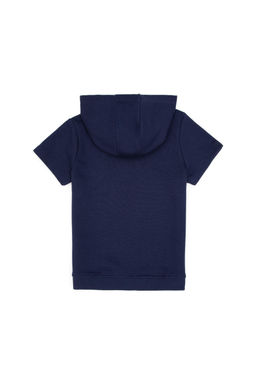 Erkek _ocuk Lacivert K_sa Kollu Kap__onlu Sweatshirt - U.s. polo assn фото 2