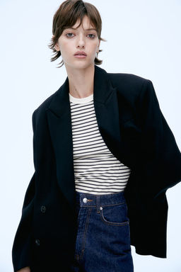 Camiseta en punto de canale - H&m фото 4