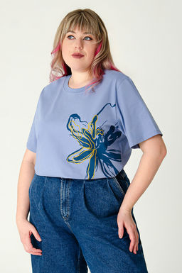 Арт. 3-1151 Футболка женская 50-58 (5 шт) Цвет:сиреневый