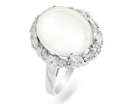 Кольцо из серебра перламутр, К1058