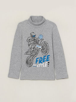 CRB wear/CSKB 63009-11-301 Водолазка для мальчика, светло-серый меланж/Ex.Cherubino фото 2
