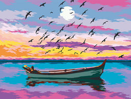 ФРЕЯ PNB/PM-145 Набор для раскрашивания по номерам 40 х 30 см Лодка в волшебную страну