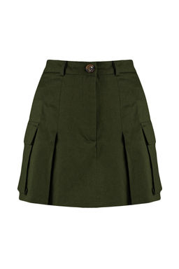 Haki Kargo Cepli Dokuma Etek Gorunumlu Sort TWOSS23SR00041